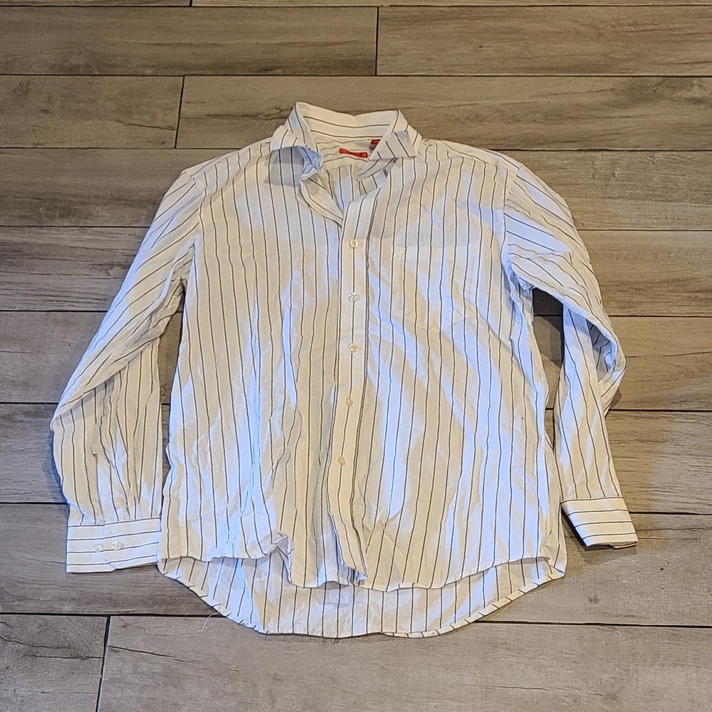 🦔Mens Izod striped button down☀️
